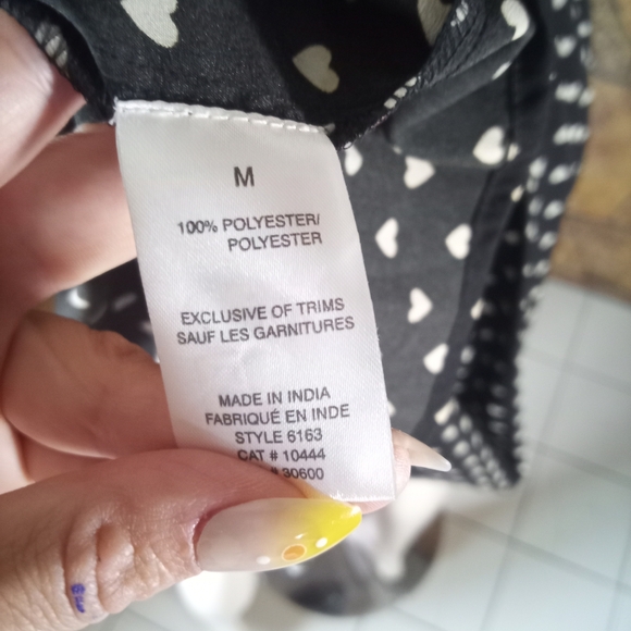 Black Heart Print Women's Dress - Picture 4 of 4